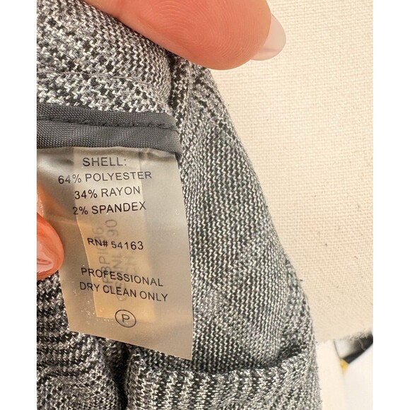 Calvin Klein Modern Fit Plaid Trousers Dress Pants Gray Size 4 - Picture 11 of 11